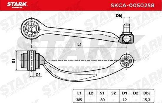 STARK SKCA-0050258 Lenker Radaufhängung Querlenker Front links Rear für AUDI Bild STARK SKCA-0050258 Lenker Radaufhängung Querlenker Front links Rear für AUDI
