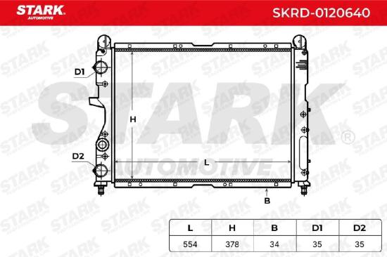 STARK SKRD-0120640 Motorkühler / Wasserkühler für FIAT COUPE (FA/175) 46404422 Bild STARK SKRD-0120640 Motorkühler / Wasserkühler für FIAT COUPE (FA/175) 46404422