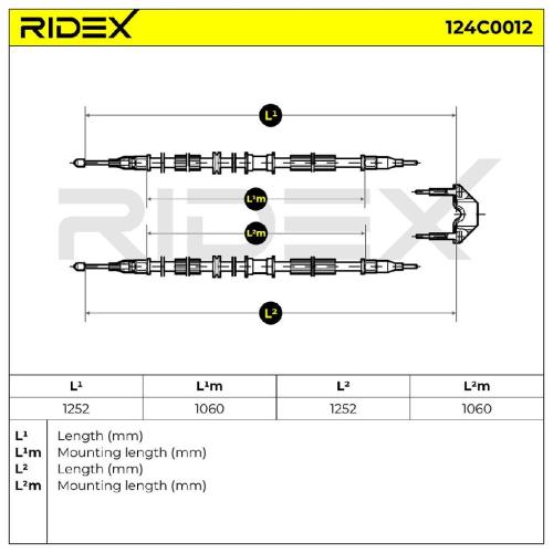 RIDEX Handbremsseil für OPEL Astra G CC (T98) Bild RIDEX Handbremsseil für OPEL Astra G CC (T98)