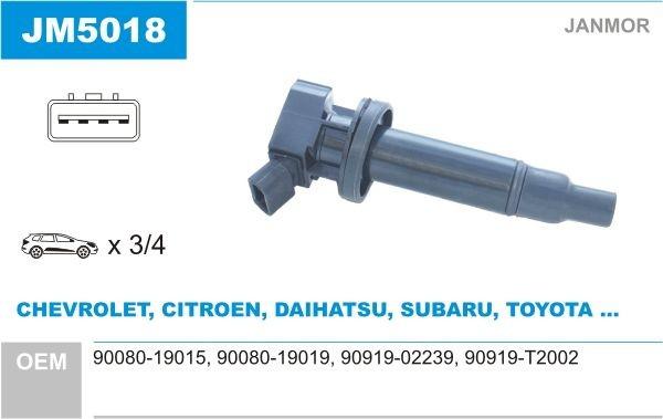 JANMOR JM5018 Zündspule für TOYOTA AURIS (NRE15, ZZE15, ADE15, ZRE15, NDE15)