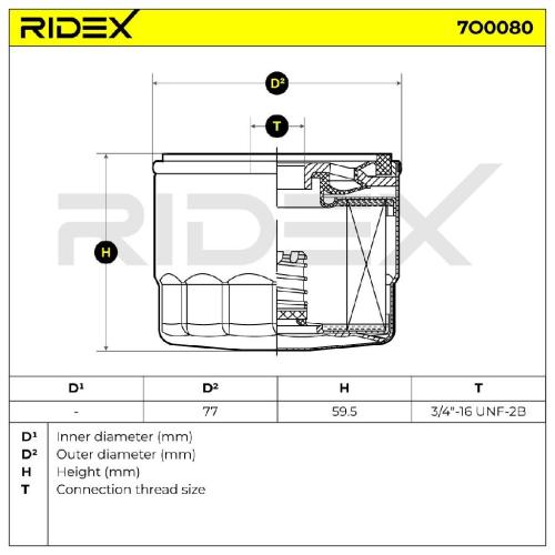 RIDEX Ölfilter Auto Motorölfilter Anschraubfilter 7O0080 für RENAULT 4 (112) Bild RIDEX Ölfilter Auto Motorölfilter Anschraubfilter 7O0080 für RENAULT 4 (112)