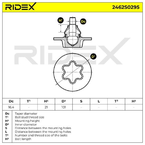 RIDEX 2462S0295 Traggelenk Führungsgelenk Vorne für RENAULT Master 1I Kasten Bild RIDEX 2462S0295 Traggelenk Führungsgelenk Vorne für RENAULT Master 1I Kasten