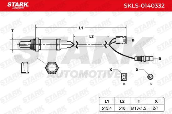 STARK SKLS-0140332 Lambdasonde Regelsonde vor Katalysator Oxygen O2 Sensor Bild STARK SKLS-0140332 Lambdasonde Regelsonde vor Katalysator Oxygen O2 Sensor