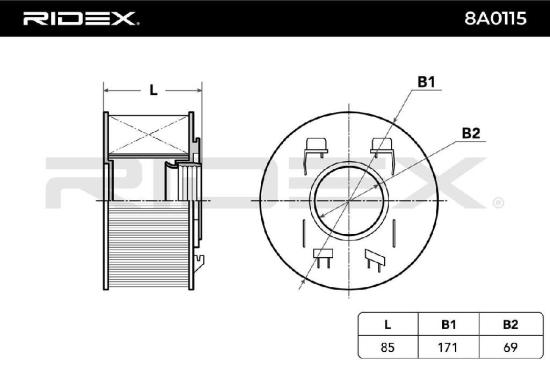 RIDEX 8A0115 Motor Luftfilter Filtereinsatz für BMW 3 Limousine (E46) 3 Touring Bild RIDEX 8A0115 Motor Luftfilter Filtereinsatz für BMW 3 Limousine (E46) 3 Touring