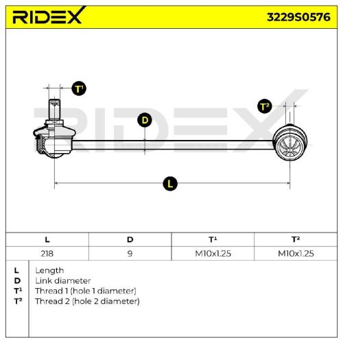 RIDEX 1x Koppelstange Stabilisator Vorne links für KIA RIO III (UB) für HYUNDAI Bild RIDEX 1x Koppelstange Stabilisator Vorne links für KIA RIO III (UB) für HYUNDAI