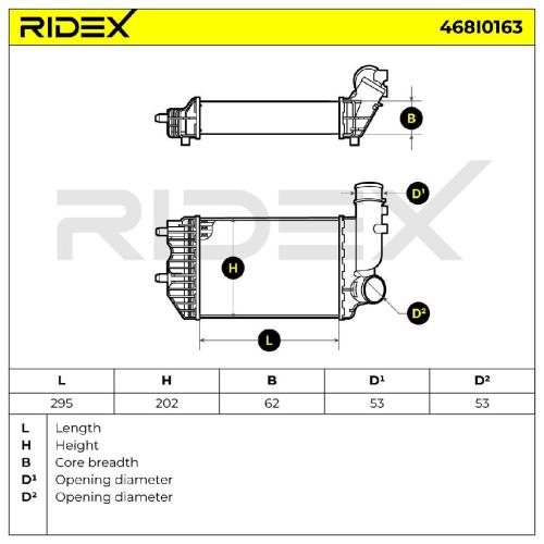 RIDEX 468I0163 Ladeluftkühler/LLK Turbokühler für FIAT 0384E4 1307012080 0384G8 Bild RIDEX 468I0163 Ladeluftkühler/LLK Turbokühler für FIAT 0384E4 1307012080 0384G8