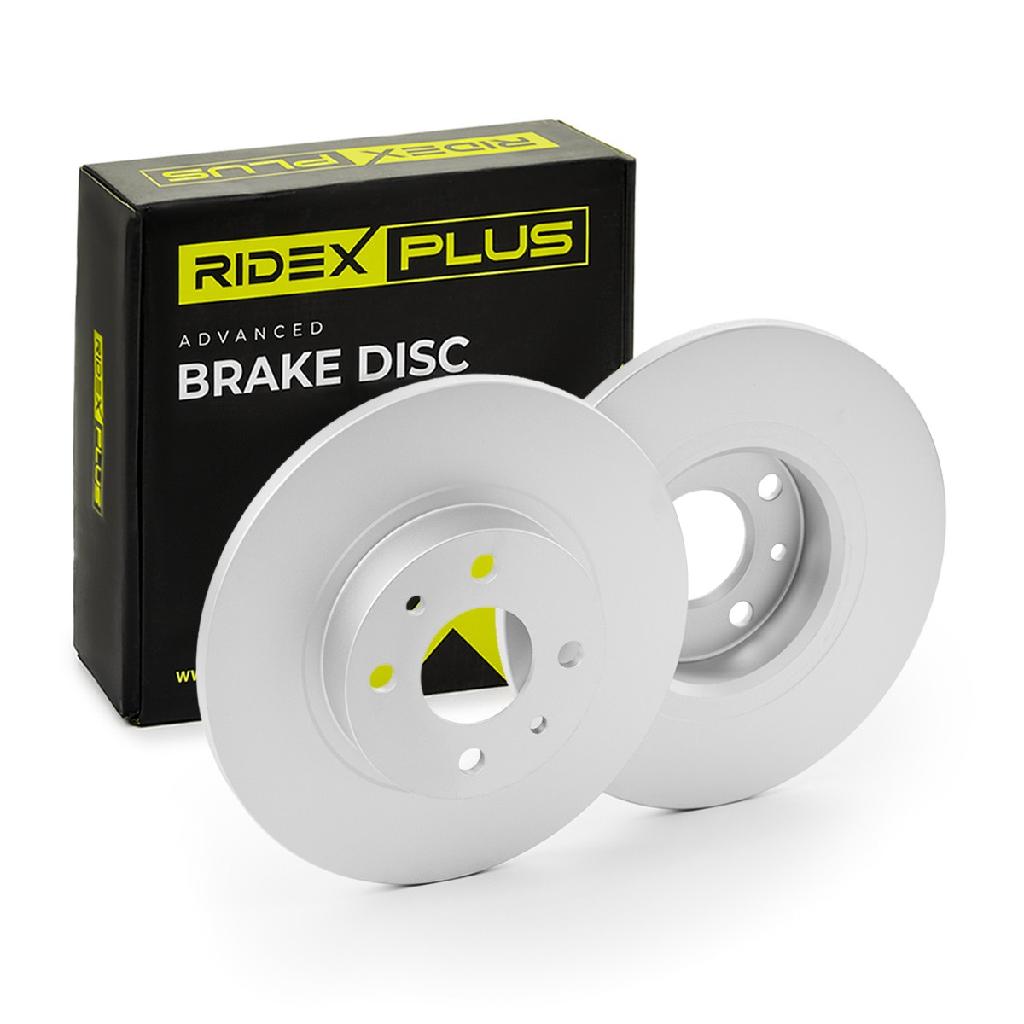 RIDEX PLUS 82B0069P 2x Bremsscheiben Vorne Ø257,3mm voll für FIAT 500 (312)