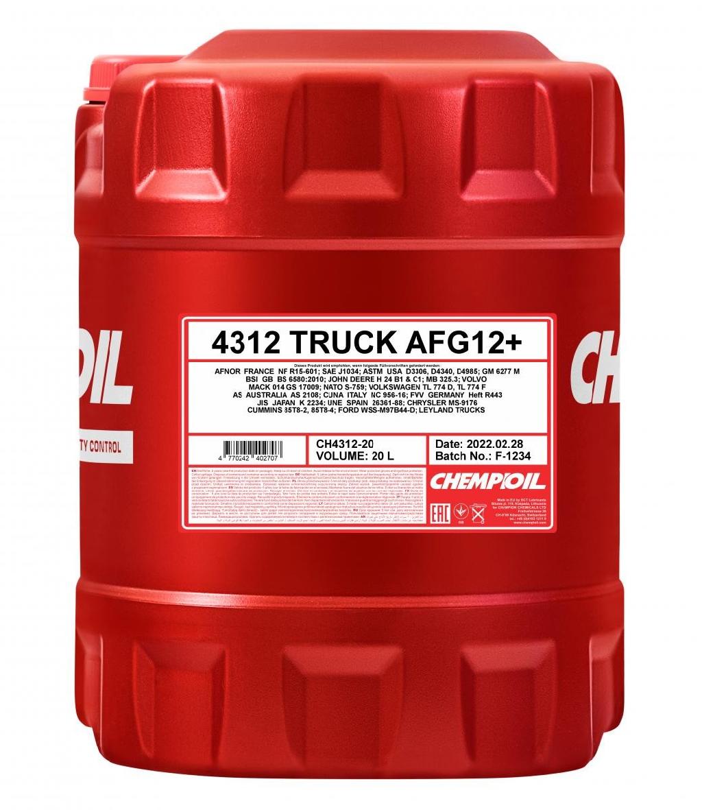 CHEMPIOIL Kühlmittel Kühlflüssigkeit G11 G12+ truck Rot Konzentrat 20L