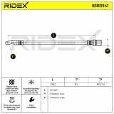 RIDEX Bremsschlauch 83B0341 VORNE beidseitig BREMSSCHLÄUCHE für FIAT 126 (126)