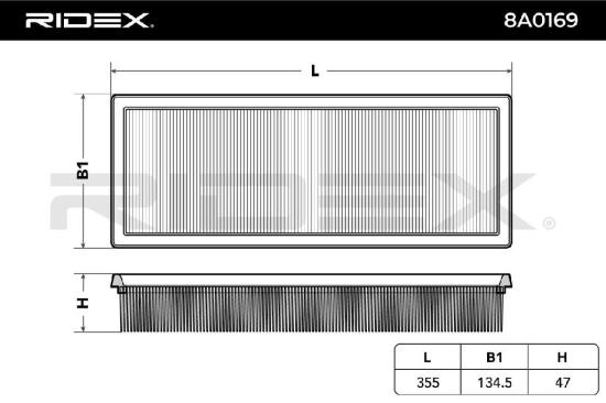 RIDEX 8A0169 Motor Luftfilter Eckig Umluftfilter für VW Golf 5II Schrägheck Bild RIDEX 8A0169 Motor Luftfilter Eckig Umluftfilter für VW Golf 5II Schrägheck