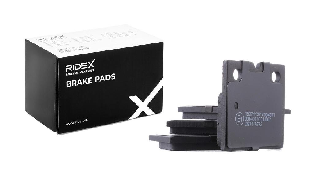 RIDEX Bremsbelagsatz Bremsbeläge Hinten für TESLA Model S (5YJS) für JAGUAR