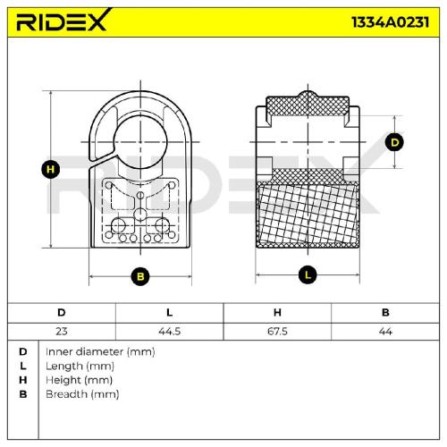 RIDEX 1334A0231 Stabilisatorlager Gummilager Lagerung Vorne für RENAULT Bild RIDEX 1334A0231 Stabilisatorlager Gummilager Lagerung Vorne für RENAULT