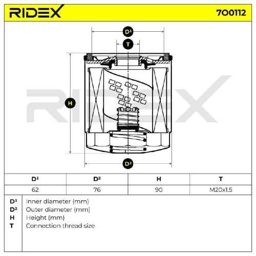 RIDEX Ölfilter Motorölfilter Anschraubfilter 7O0112 für FORD FOCUS III Turnier Bild RIDEX Ölfilter Motorölfilter Anschraubfilter 7O0112 für FORD FOCUS III Turnier