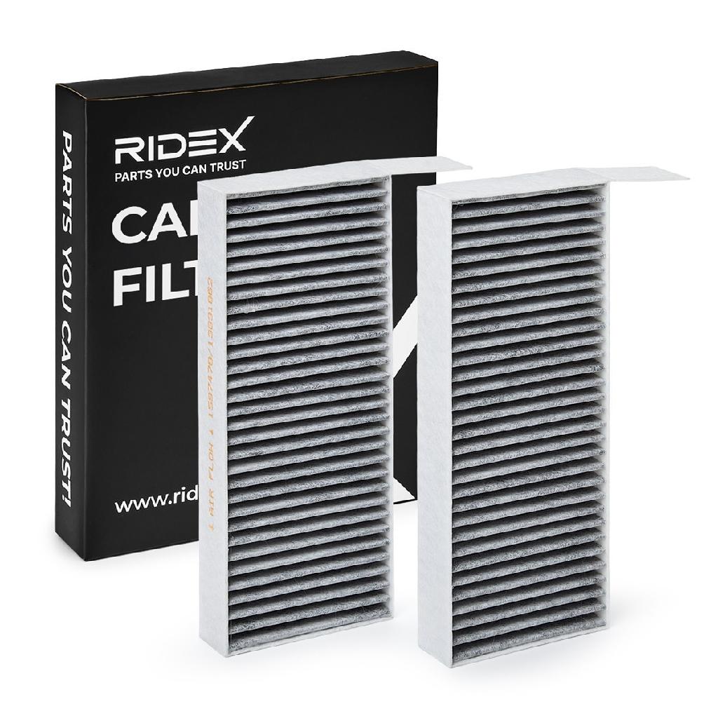 RIDEX 424I0373 Innenraumfilter Pollenfilter Aktivkohlefilter Höhe: 32 Breite: 98