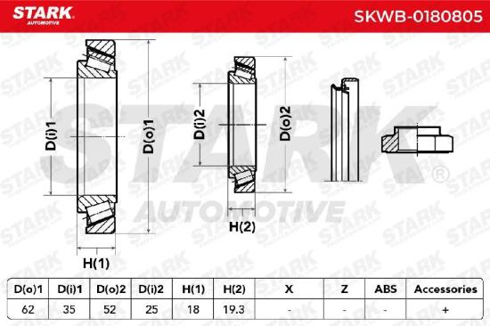 STARK SKWB-0180805 Radlagersatz pro 1 Rad Hinten beidseitig für RENAULT Bild STARK SKWB-0180805 Radlagersatz pro 1 Rad Hinten beidseitig für RENAULT