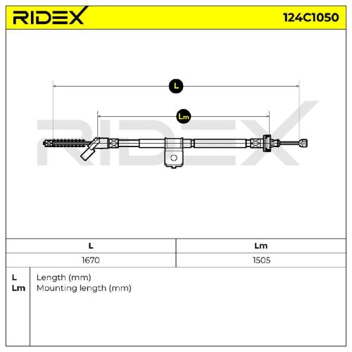 RIDEX Handbremsseil Hinten für NISSAN TIIDA Schrägheck Bild RIDEX Handbremsseil Hinten für NISSAN TIIDA Schrägheck