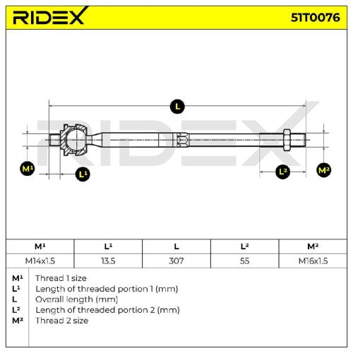 RIDEX Axialgelenk Spurstange Vorne beidseitig für FORD FOCUS III Turnier Bild RIDEX Axialgelenk Spurstange Vorne beidseitig für FORD FOCUS III Turnier