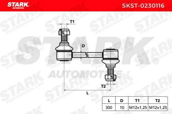 STARK 1x Koppelstange Stabilisator Vorne für NISSAN Qashqai / Qashqai +2 I Bild STARK 1x Koppelstange Stabilisator Vorne für NISSAN Qashqai / Qashqai +2 I