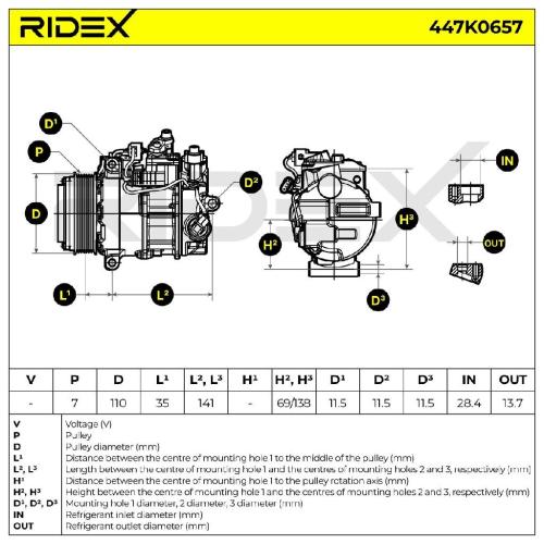 RIDEX A/C Kompressor für Klimaanlage Klimakompressor mit ID: 6SBU16C PAG 46 mit Bild RIDEX A/C Kompressor für Klimaanlage Klimakompressor mit ID: 6SBU16C PAG 46 mit