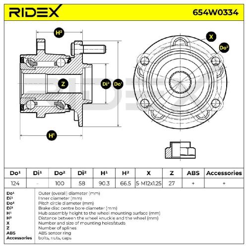 RIDEX 654W0334 Radlagersatz pro 1 Rad Hinten beidseitig für SUBARU FORESTER (SH) Bild RIDEX 654W0334 Radlagersatz pro 1 Rad Hinten beidseitig für SUBARU FORESTER (SH)