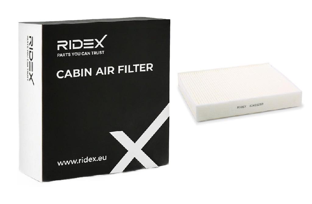 RIDEX 424I0250 Innenraumfilter Pollenfilter Höhe: 35 Breite: 190 Länge: 240