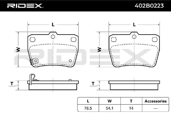 RIDEX Bremsbelagsatz Bremsbeläge Hinten für TOYOTA RAV 4 II für CHERY TIGGO Bild RIDEX Bremsbelagsatz Bremsbeläge Hinten für TOYOTA RAV 4 II für CHERY TIGGO