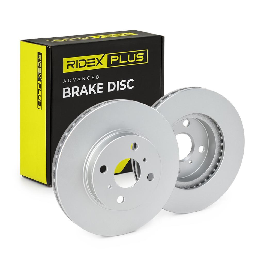 RIDEX PLUS 82B0660P 2x Bremsscheiben Vorne Ø255mm Belüftet für VW Golf 1II