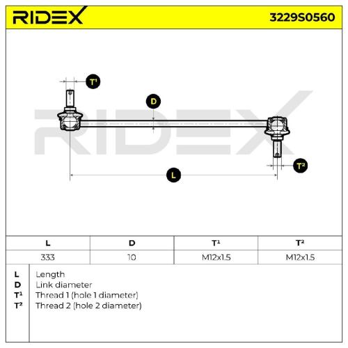 RIDEX 1x Koppelstange Stabilisator Vorne passend für MERCEDES-BENZ B-Klasse Bild RIDEX 1x Koppelstange Stabilisator Vorne passend für MERCEDES-BENZ B-Klasse