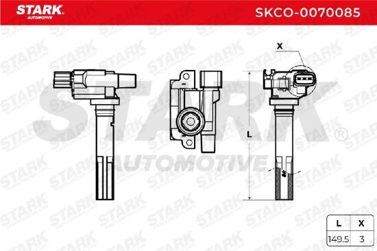 STARK SKCO-0070085 Zündspule für SUZUKI SWIFT III (MZ, EZ) 2503963 30020581 Bild STARK SKCO-0070085 Zündspule für SUZUKI SWIFT III (MZ, EZ) 2503963 30020581