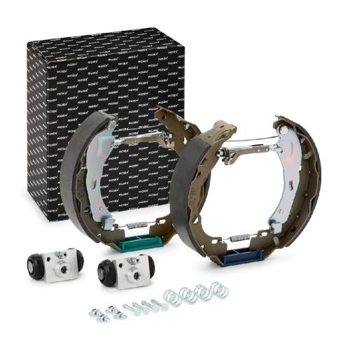 RIDEX Bremsenset Trommelbremse Bremsbacken Satz mit Zubehör mit Radbremszylinder Bild RIDEX Bremsenset Trommelbremse Bremsbacken Satz mit Zubehör mit Radbremszylinder