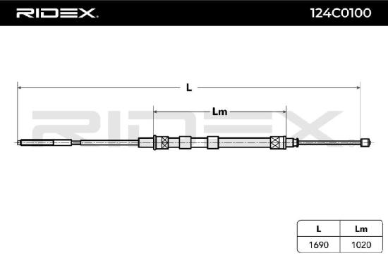 RIDEX Handbremsseil Hinten Links Rechts für VW Golf 1I (19E, 1G1) Bild RIDEX Handbremsseil Hinten Links Rechts für VW Golf 1I (19E, 1G1)
