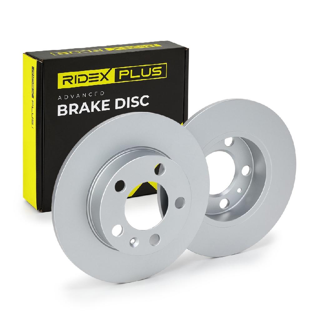 RIDEX PLUS 82B0003P 2x Bremsscheiben Hinten Ø232mm voll für VW 6N0615601A