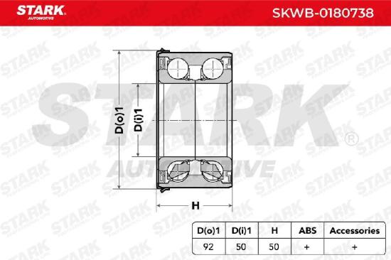 STARK SKWB-0180738 Radlagersatz pro 1 Rad Vorne Hinten Foto entspricht Bild STARK SKWB-0180738 Radlagersatz pro 1 Rad Vorne Hinten Foto entspricht