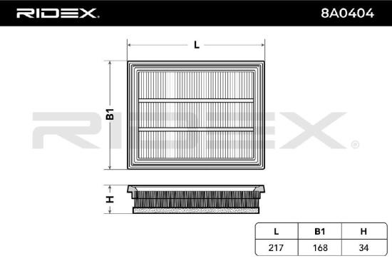 RIDEX 8A0404 Motor Luftfilter RechtEckig Filtereinsatz mit Vorfilter für FORD Bild RIDEX 8A0404 Motor Luftfilter RechtEckig Filtereinsatz mit Vorfilter für FORD