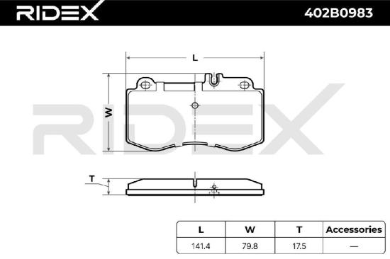 RIDEX Bremsbelagsatz Bremsbeläge Vorne passend für MERCEDES-BENZ CLS (C218) Bild RIDEX Bremsbelagsatz Bremsbeläge Vorne passend für MERCEDES-BENZ CLS (C218)