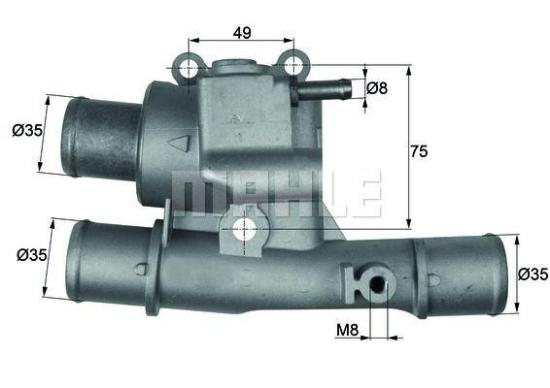 BEHR THERMOT-TRONIK TI 21 87 Thermostat Kühlmittel Kühlwasserthermostat mit 87°C Bild BEHR THERMOT-TRONIK TI 21 87 Thermostat Kühlmittel Kühlwasserthermostat mit 87°C