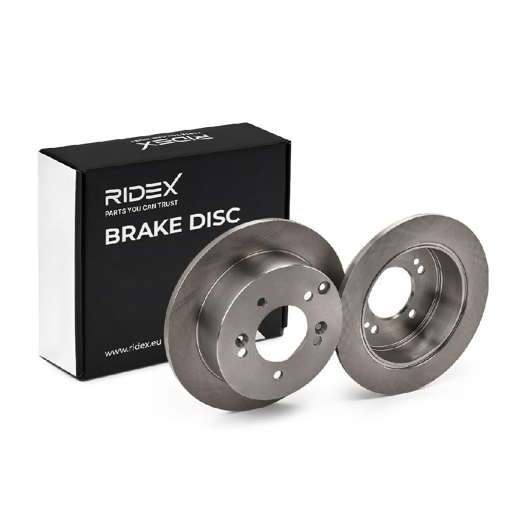 RIDEX 82B0242 2x Bremsscheiben Hinten Ø262mm voll für HYUNDAI ix35