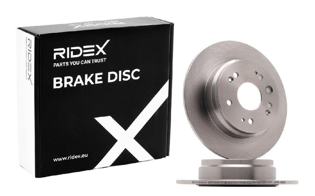 RIDEX 82B0528 2x Bremsscheiben Hinten Ø281,2mm voll für HONDA CR-V IV (RM)