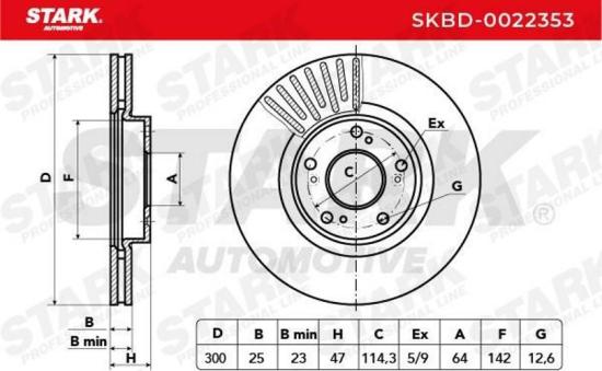 STARK SKBD-0022353 2x Bremsscheiben Vorne Ø300mm Belüftet für HONDA Bild STARK SKBD-0022353 2x Bremsscheiben Vorne Ø300mm Belüftet für HONDA