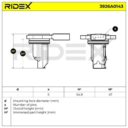 RIDEX 3926A0143 Luftmassenmesser/Luftmengenmesser LMM für BMW 3 Touring (E91) Bild RIDEX 3926A0143 Luftmassenmesser/Luftmengenmesser LMM für BMW 3 Touring (E91)