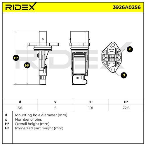 RIDEX 3926A0256 Luftmassenmesser/Luftmengenmesser LMM 5-Polig für BMW 3 Touring Bild RIDEX 3926A0256 Luftmassenmesser/Luftmengenmesser LMM 5-Polig für BMW 3 Touring