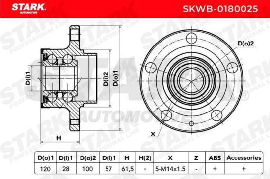 STARK SKWB-0180025 Radlagersatz pro 1 Rad Hinten beidseitig für VW POLO (9N) Bild STARK SKWB-0180025 Radlagersatz pro 1 Rad Hinten beidseitig für VW POLO (9N)