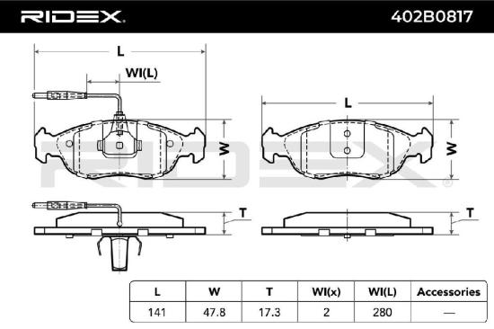 RIDEX Bremsbelagsatz Bremsbeläge Vorne passend für PEUGEOT 106 II Schrägheck Bild RIDEX Bremsbelagsatz Bremsbeläge Vorne passend für PEUGEOT 106 II Schrägheck