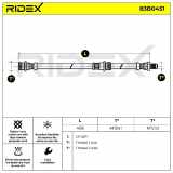 RIDEX Bremsschlauch 83B0451 HINTEN beidseitig BREMSSCHLÄUCHE Länge: 459,6mm