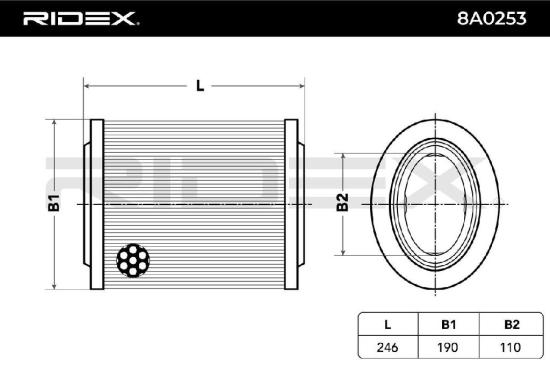 RIDEX 8A0253 Motor Luftfilter Filtereinsatz Umluftfilter für ALFA ROMEO 159 Bild RIDEX 8A0253 Motor Luftfilter Filtereinsatz Umluftfilter für ALFA ROMEO 159