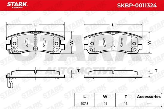 STARK Bremsbelagsatz Bremsbeläge Hinten für MITSUBISHI 3000 GT Coupe (Z1A) Bild STARK Bremsbelagsatz Bremsbeläge Hinten für MITSUBISHI 3000 GT Coupe (Z1A)
