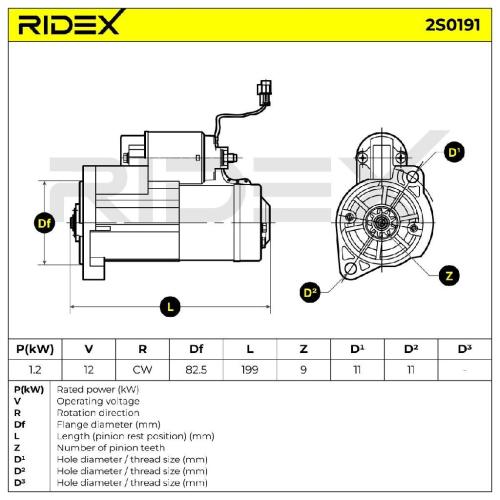 RIDEX Motor Starter/Anlasser 1,2kW für NISSAN TERRANO II (R20) PICK UP (D21) Bild RIDEX Motor Starter/Anlasser 1,2kW für NISSAN TERRANO II (R20) PICK UP (D21)