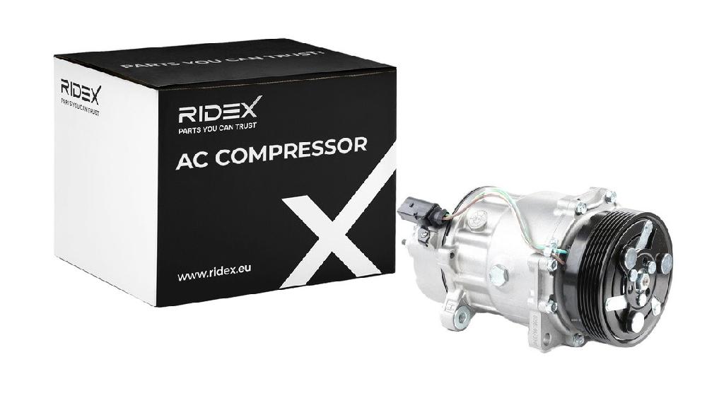 RIDEX A/C Kompressor für Klimaanlage Klimakompressor mit ID: SD7V16 Kältemittel: