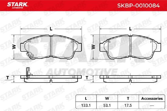 STARK Bremsbelagsatz Bremsbeläge Vorne für TOYOTA RAV 4 II RAV 4 I (SXA1) Bild STARK Bremsbelagsatz Bremsbeläge Vorne für TOYOTA RAV 4 II RAV 4 I (SXA1)