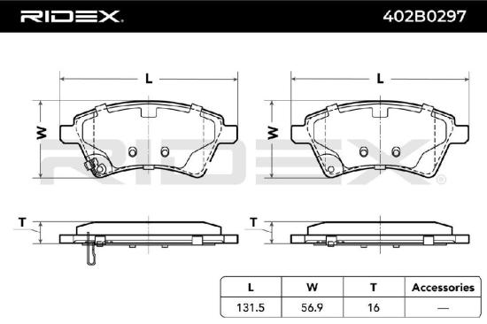 RIDEX Bremsbelagsatz Bremsbeläge Vorne für SUZUKI SX4 (EY, GY) für FIAT Sedici Bild RIDEX Bremsbelagsatz Bremsbeläge Vorne für SUZUKI SX4 (EY, GY) für FIAT Sedici